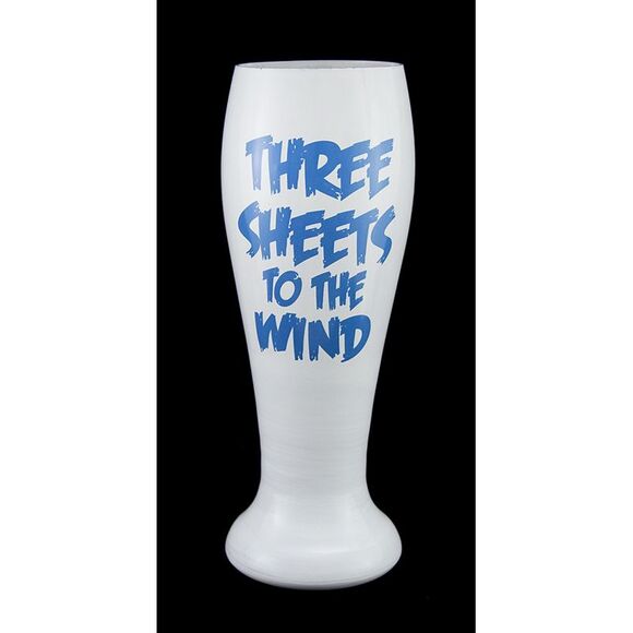 Three Sheets Hand Painted Ghost Pilsner Glass - Picture 3 of 5